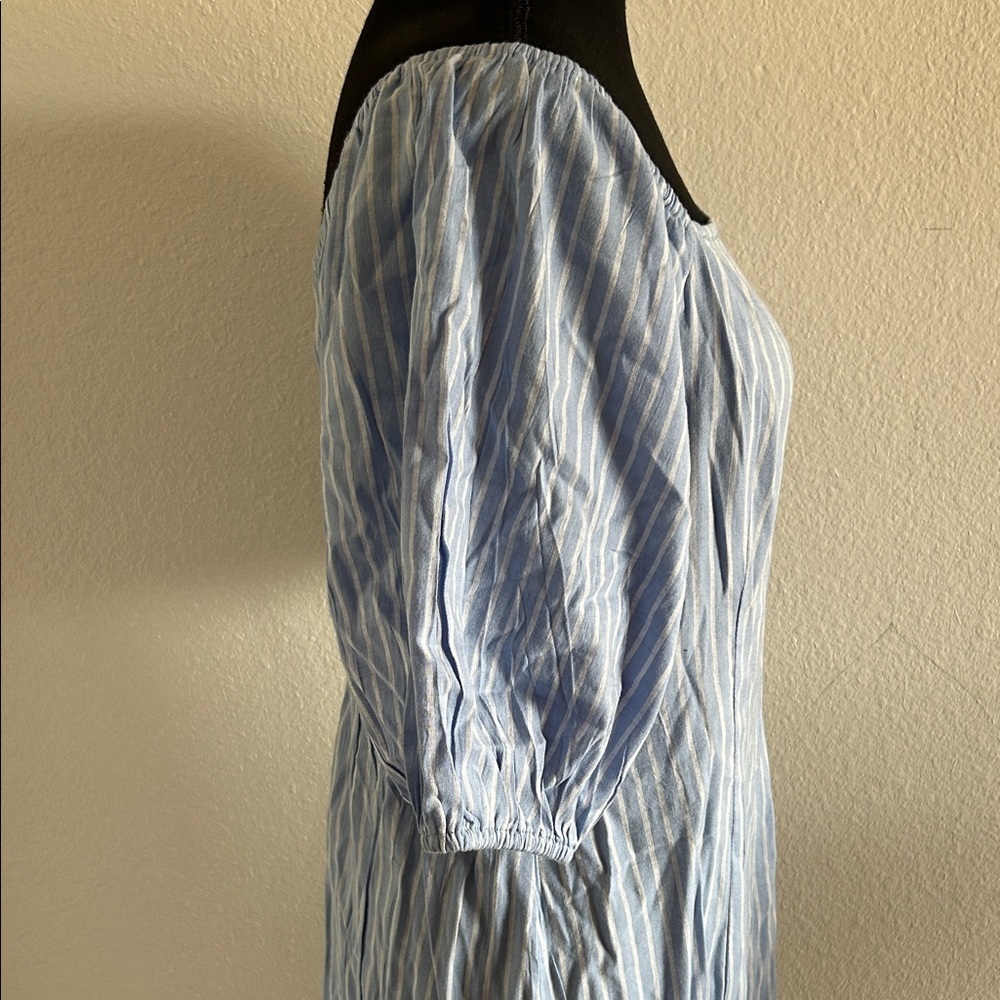 Billabong Light Blue Striped Mini Dress - Picture 5 of 9